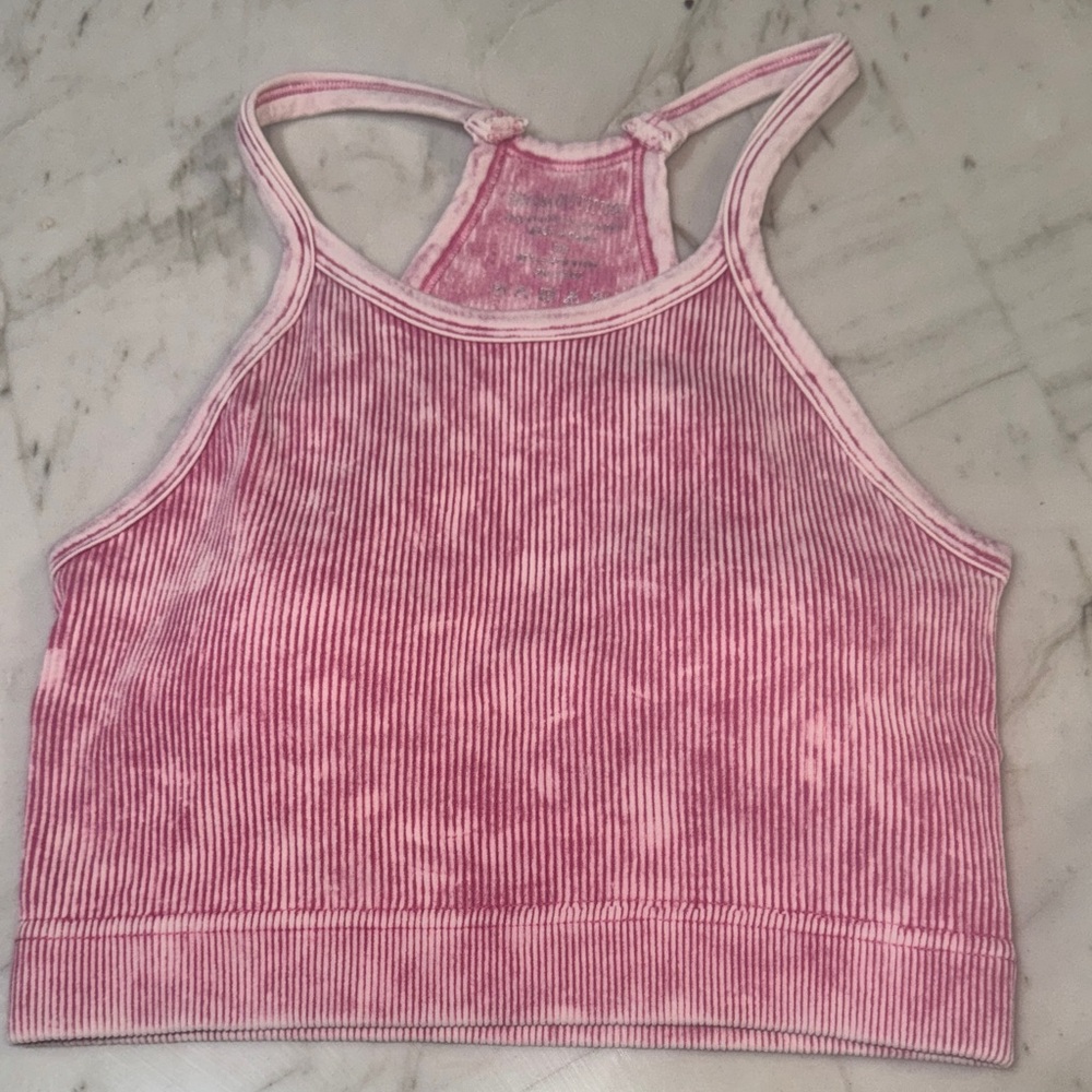 Zenana Outfitters Ribbed Crop Tops in Pink, Brown, and Green size S/M set of 3 - Picture 12 of 15